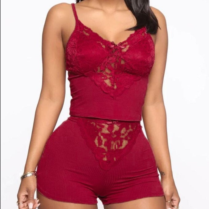 Stylish And Comfortable Lace Pajama Set