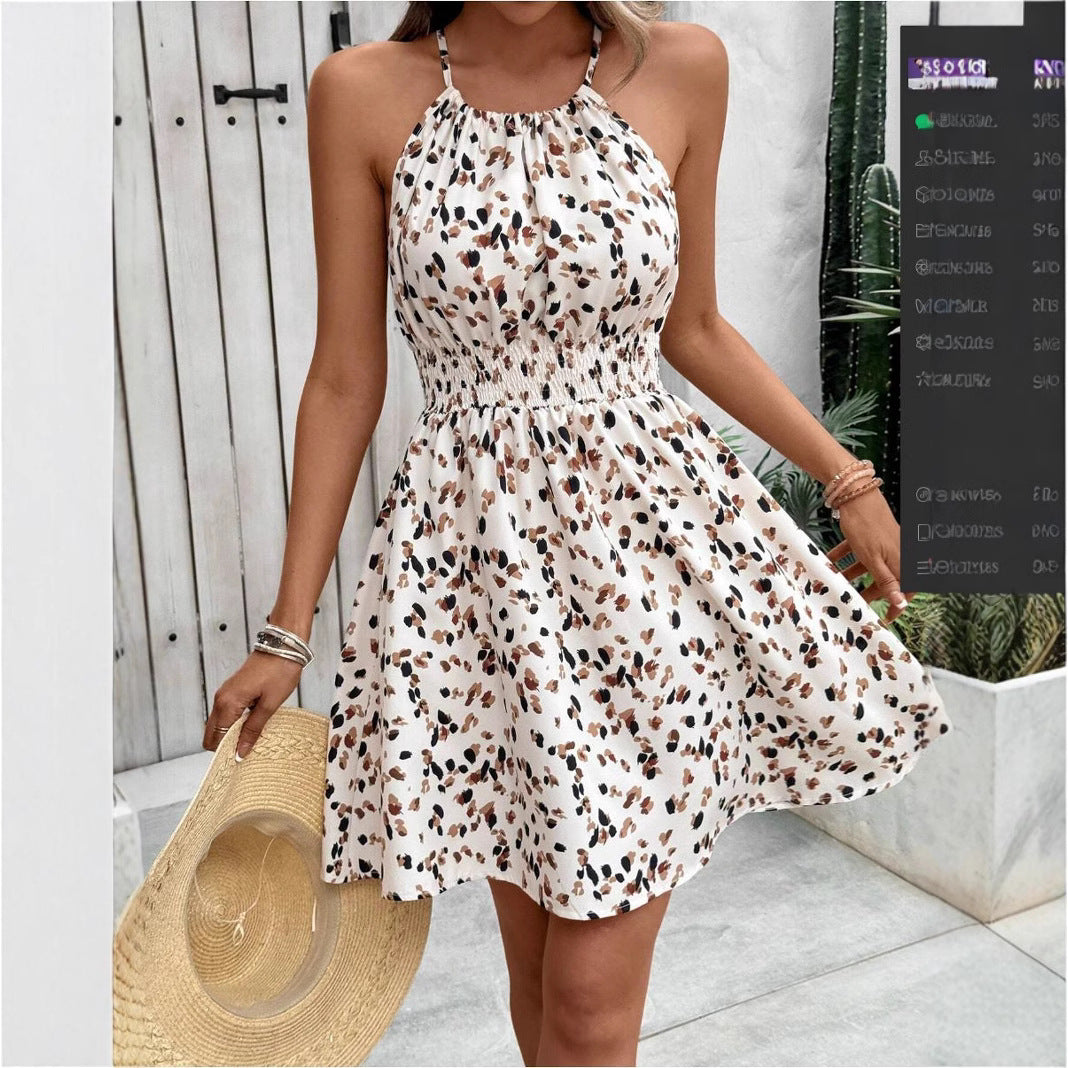 Fashion Personality Female Printing Polka Dot Dress