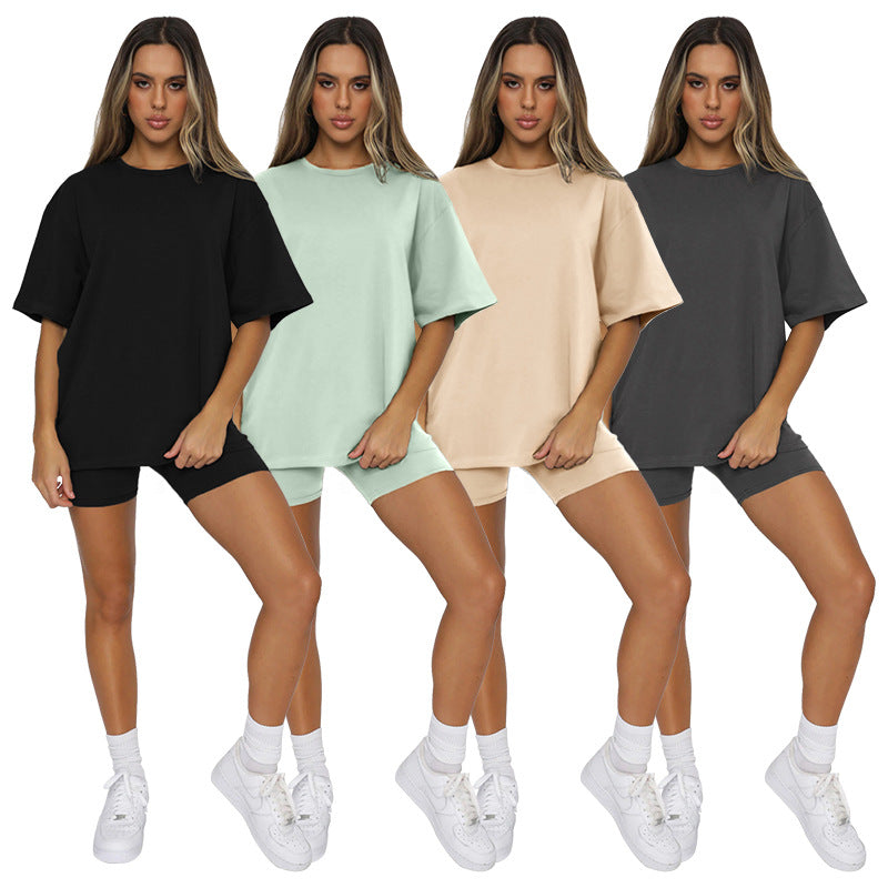 Short Sleeve Round Neck Pullover Top Urban Fashion